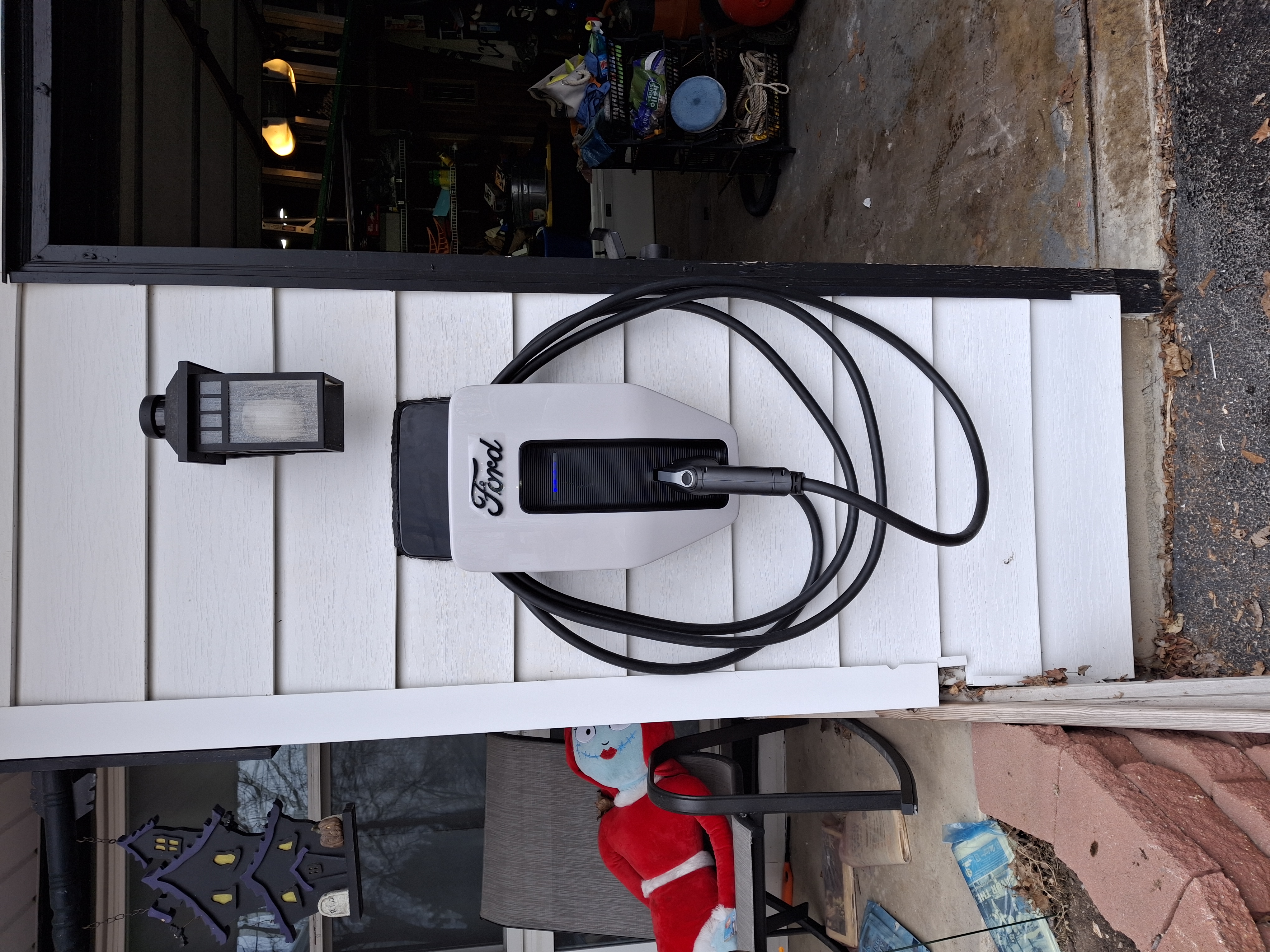 Ford EV charger exterior wall mount Illinois