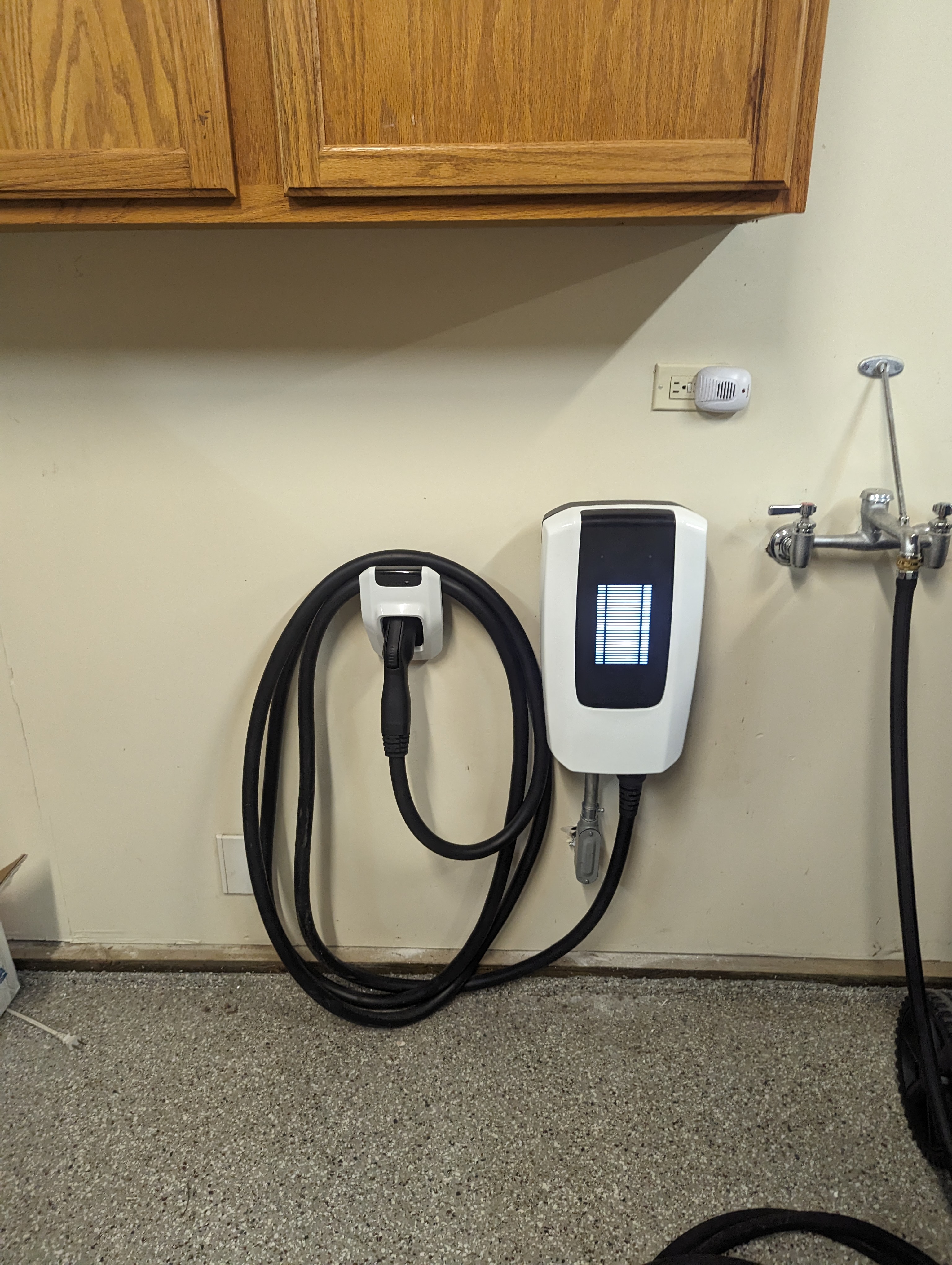 EV charger garage utility wall Illinois